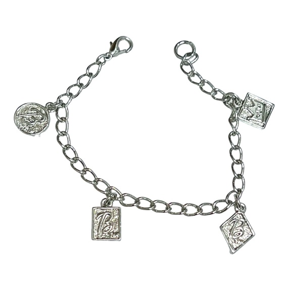 SILVER TONE BARBIE CHARM BRACELET - Picture 1 of 15